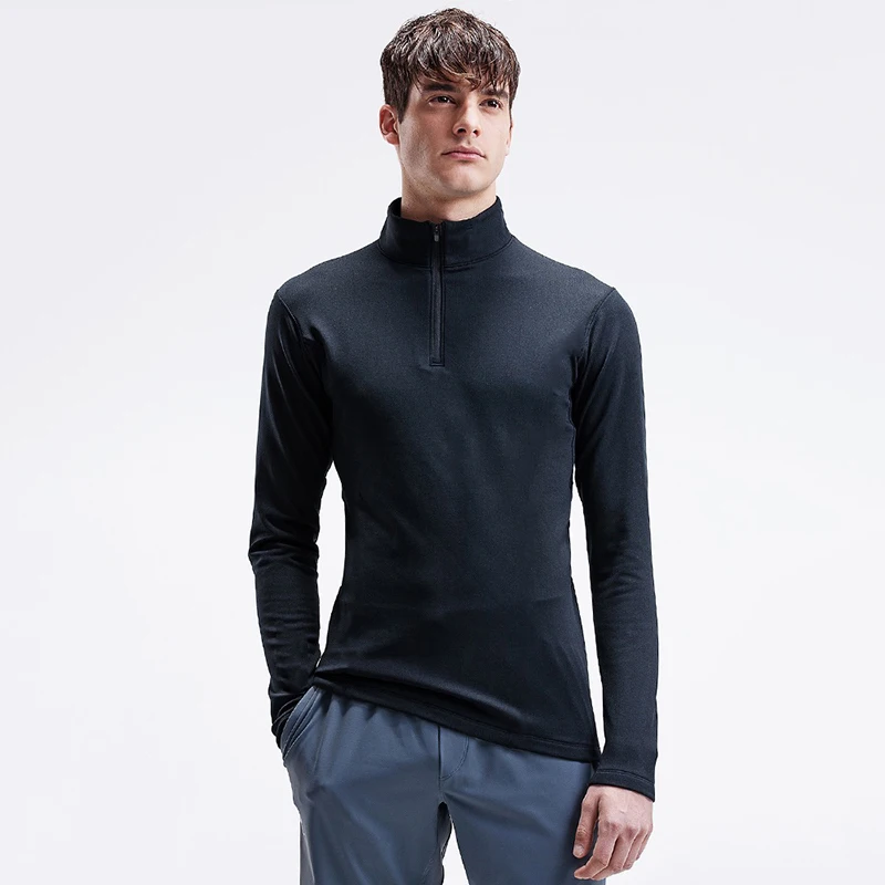 Long sleeved T-shirts for Men 2023 Thin Half Zip Pullovers Men Breathable Running Fitness Sports Quick Dry Tops Tees Men