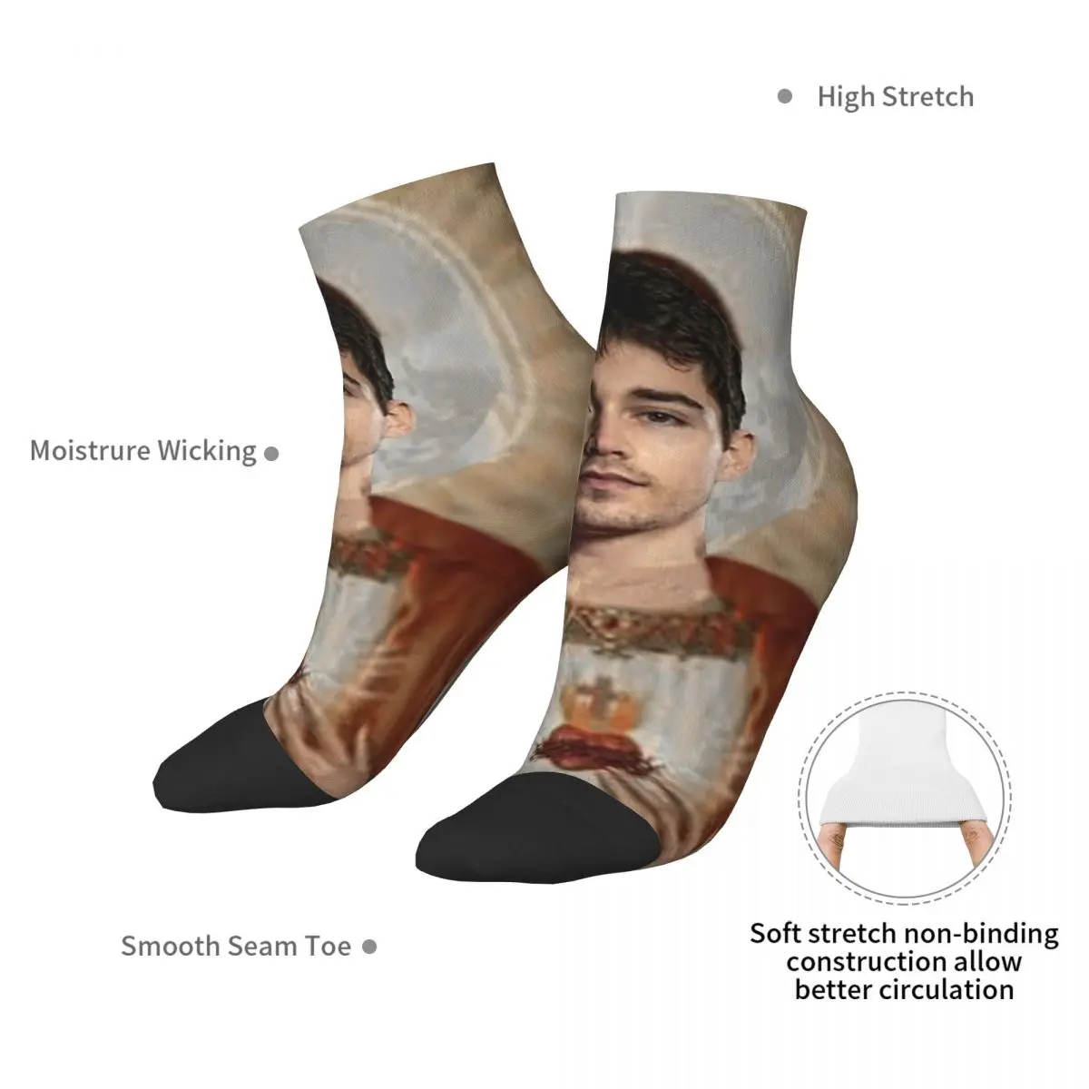 San Charles Leclerc Socks Harajuku Super Soft Stockings All Season Socks Accessories for Man's Woman's Christmas Gifts