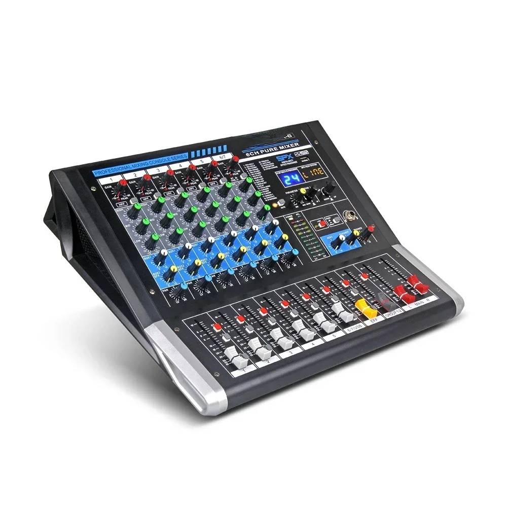 6channel professional Multifunction audio mixer DJ console  for stage singing karaoke