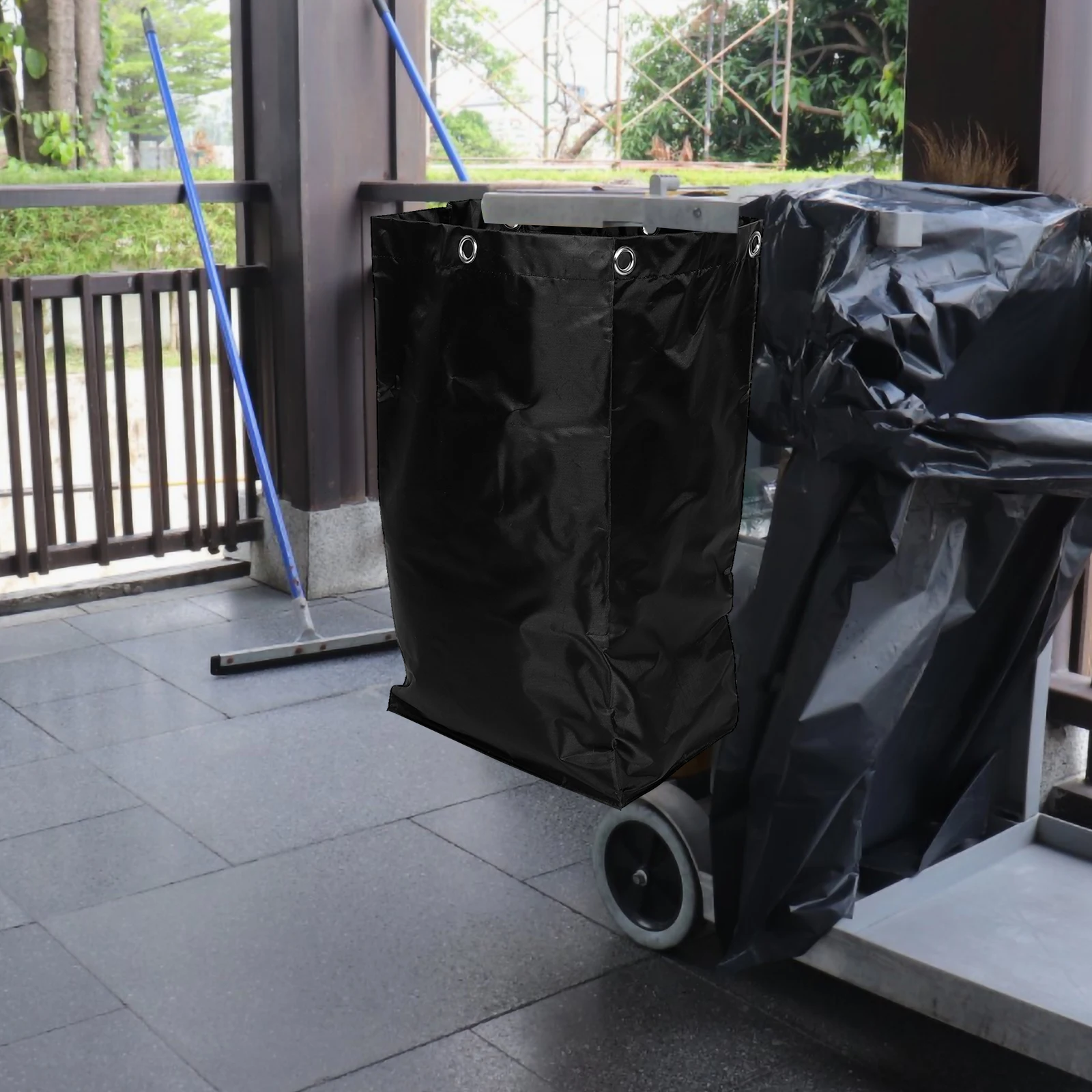 

Cleaning Cart Hanging Large Capacity Waterproof Canvas Trolley Bag Janitorial Bags Replacement Storage Bag for Cleaning Cart