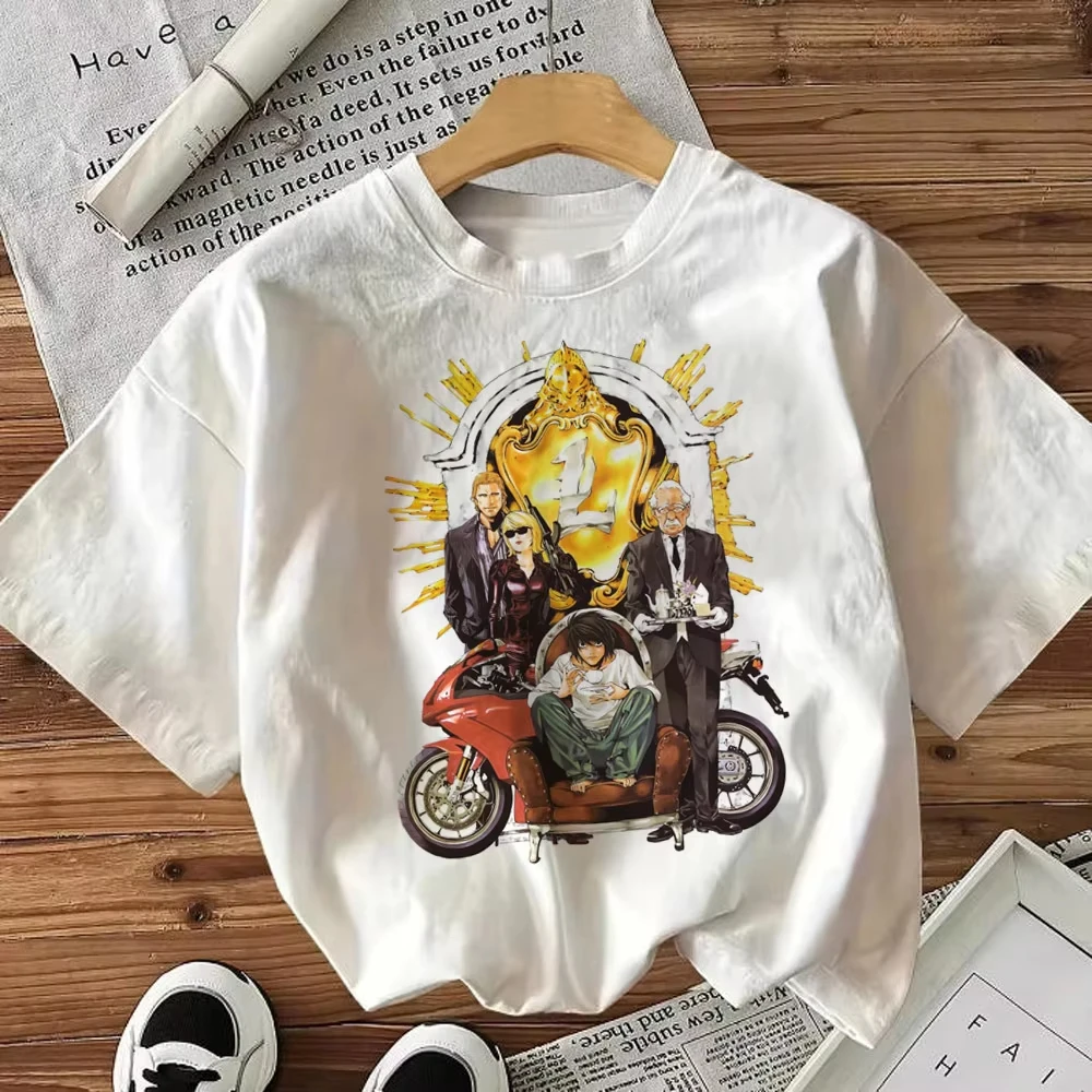 Death Note Oversized Unisex Streetwear Trendy Cotton Printed Cotton Neutral O-Neck Short Sleeve high quality New Fashion soft