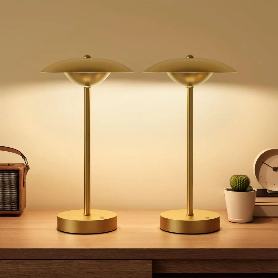 

Pack Cordless Table Lamps, Rechargeable Battery Powered Lighting, Indoor Outdoor Table Lamps for Patio Restaurant Home Dinner Di