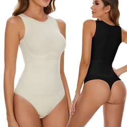 Sleeveless Bodysuit Shapewear Women Tank Top Tummy Control Body Shaper Waist Slimming Underwear Thongs Playsuit For Jeans