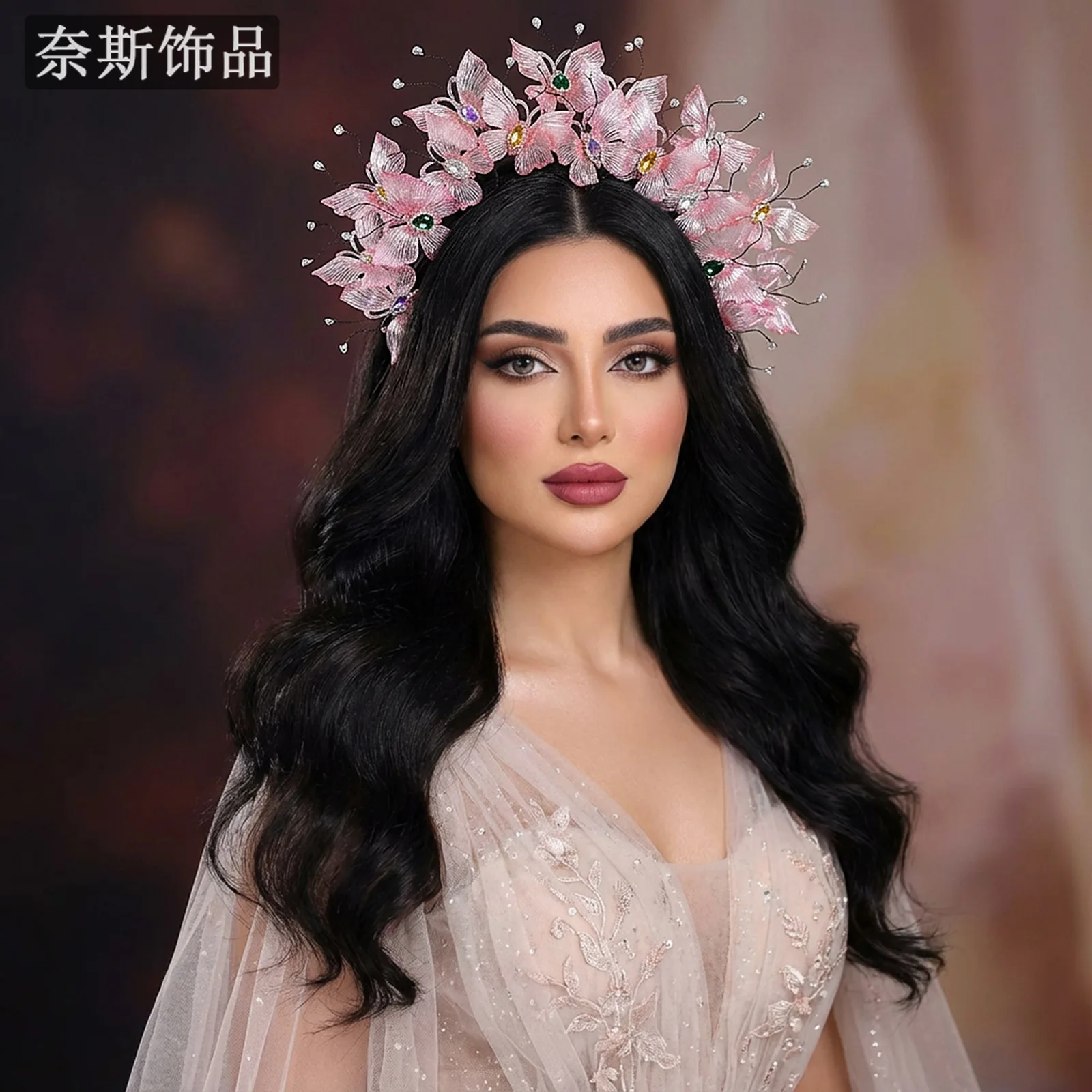 Ww27 ethereal butterfly flowing hair accessories - elegant and graceful hairpin, floral headband, traditional chinese bridal