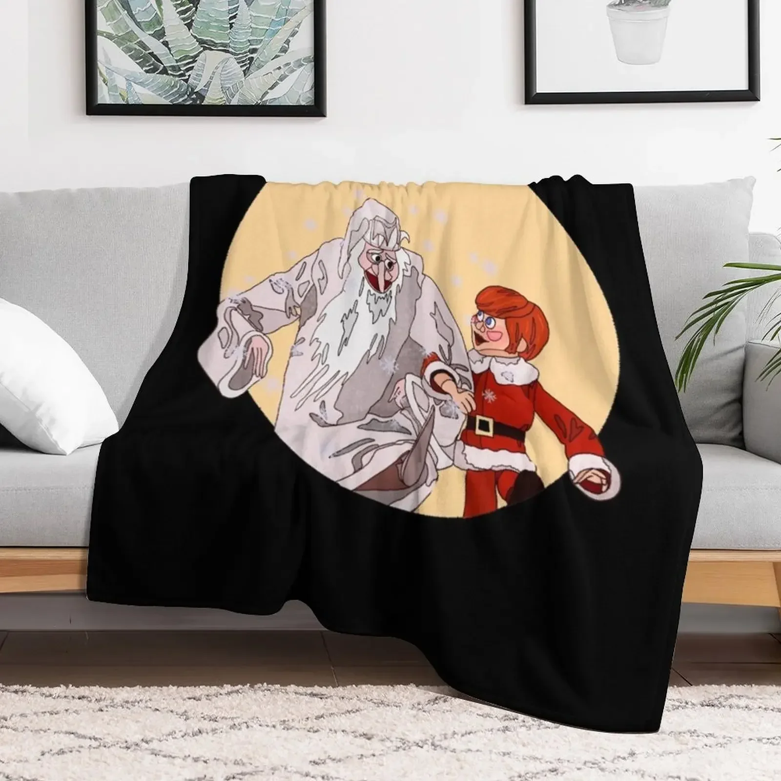 Santa Claus is Coming to Town - Winter Warlock Classic Throw Blanket Thin funny gift Luxury Brand Blankets For Bed Blankets