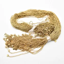 Wholesale 0.9mm stainless steel Snake Chain Necklace Rope 45cm+5cm Chain Lobster Clasp DIY Jewelry Accessories 20pcs/lot