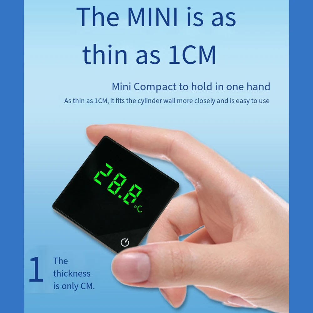 Real-Time Monitoring 43*43MM Digital Fish Tank Measurement Range 0-60 C Ultra-Low Power Water Temperature Testing