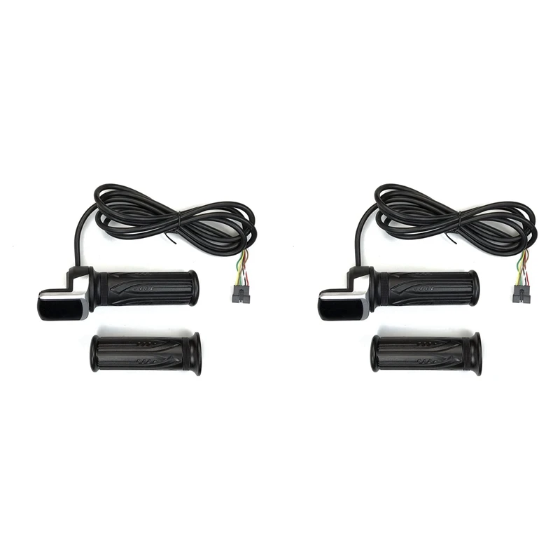 2 Pair Waterproof LCD Display Electric Bicycle 48V Twist Throttle Motorcycle Electric Scooter E Bike Handlebar Grip