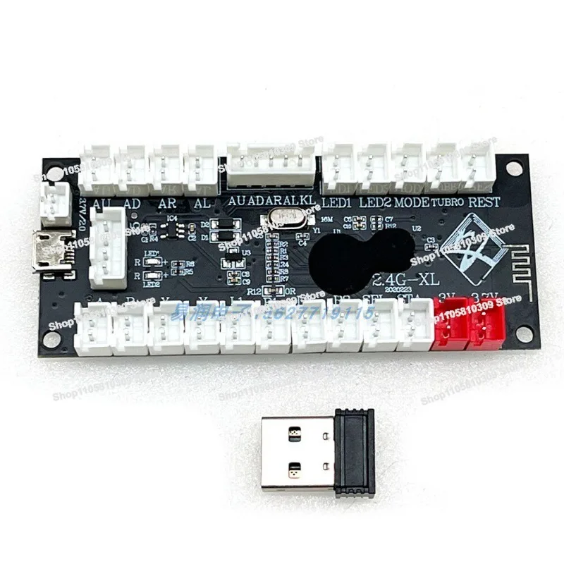 2.4G USB Wireless Joystick Chip Single Computer PS Android Fighting Game Control Board Accessories DIY with Cable