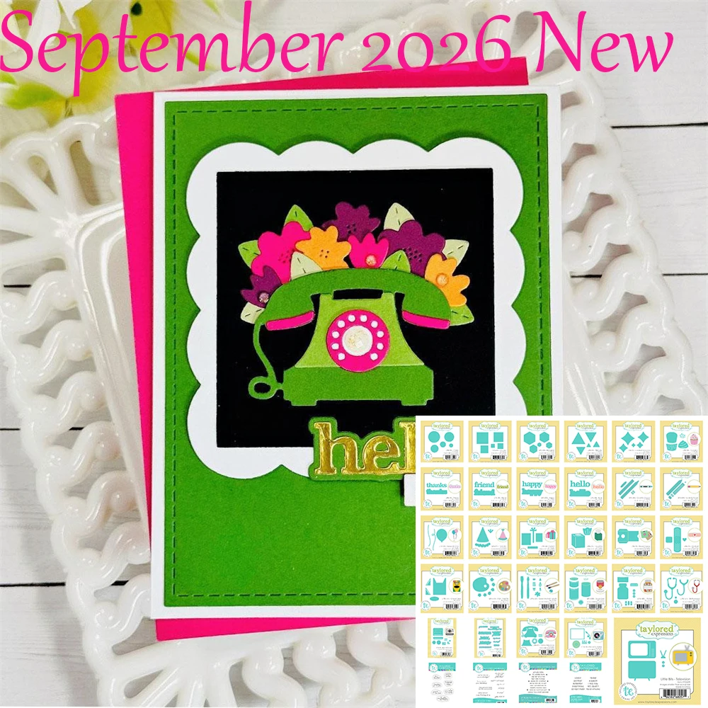 Taylored September 2026 New Paint Palette Crayon Box Metal Cutting Dies Stamps for DIY Scrapbooking Greet Cards Handmad Gift