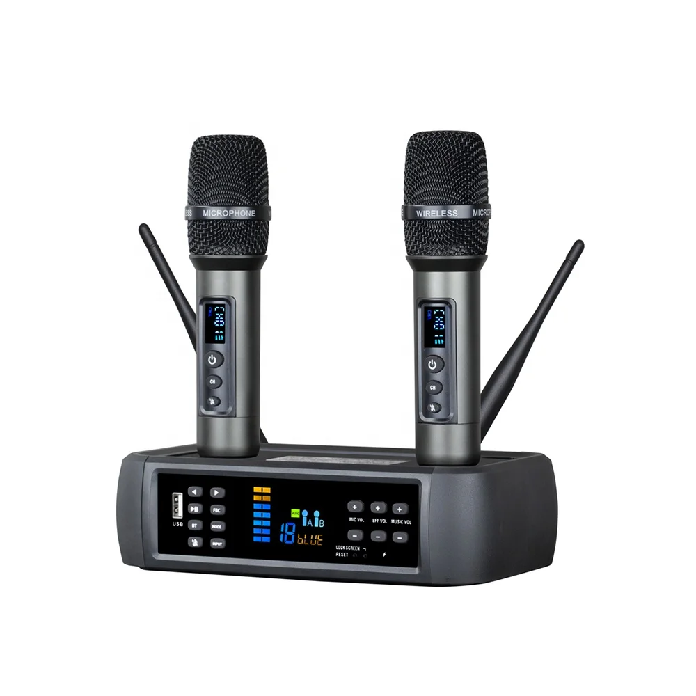 

Professional High Quality Anti-Howling UHF Karaoke Microphone For SHURE System Optical For Smart TV Cardioid Polar BT Wireless