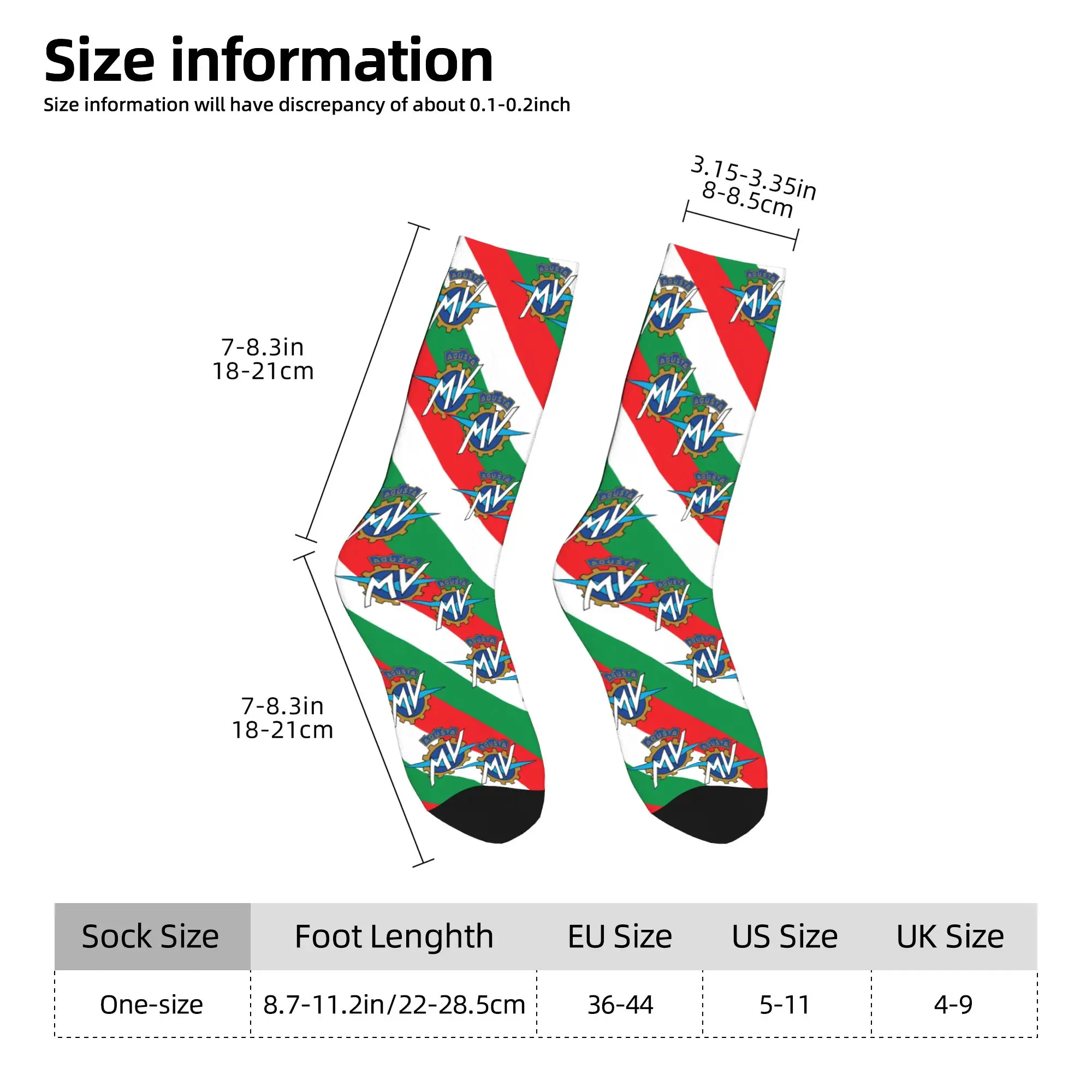Custom Italy Flag M-Mvs Mens Crew Socks Unisex Fun  Spring Summer Autumn Winter Dress Socks