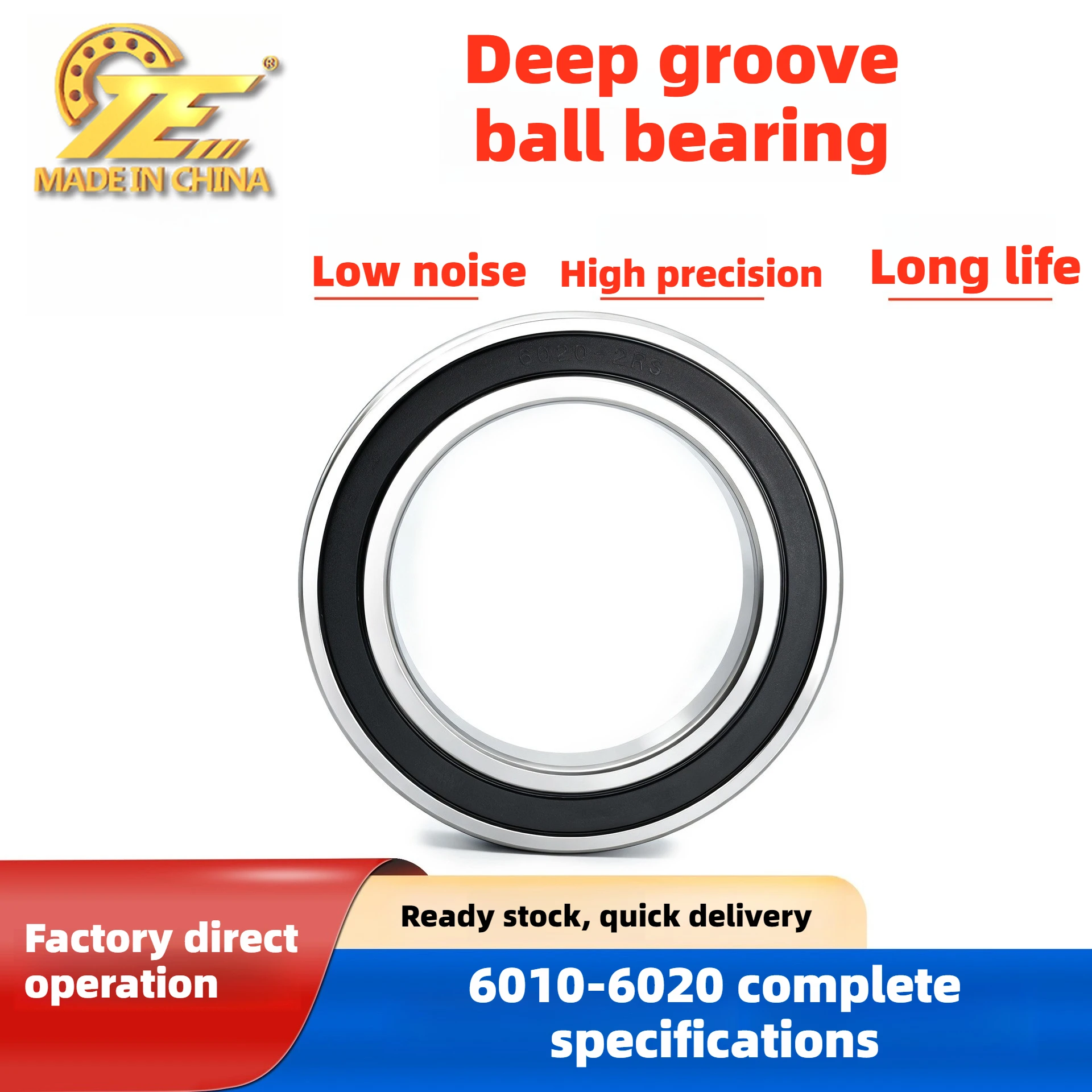 China Deep Groove Ball Bearings 6010 6011 6013 6015 6017 6019 6020ZZ RS Mechanical Bearings