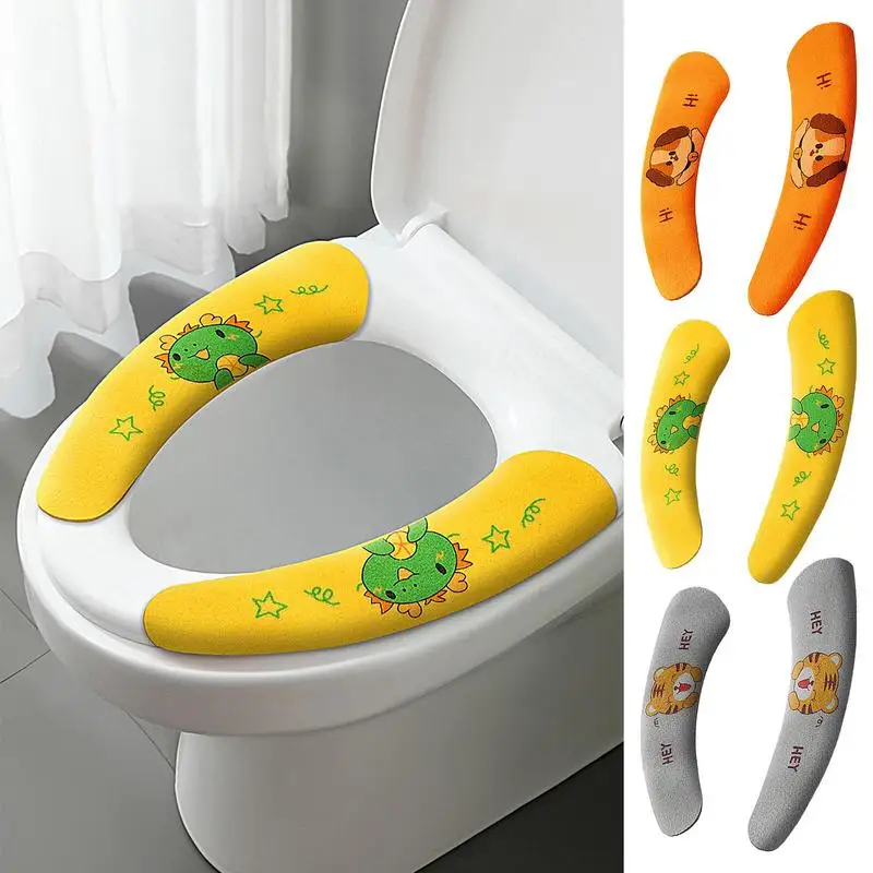 Toilet Seat Soft Cushion Adhesive Toilet Seat Cover For Bathroom Winter Must Have Warm Toilet Seat Mat For Toilet Bathroom Hotel