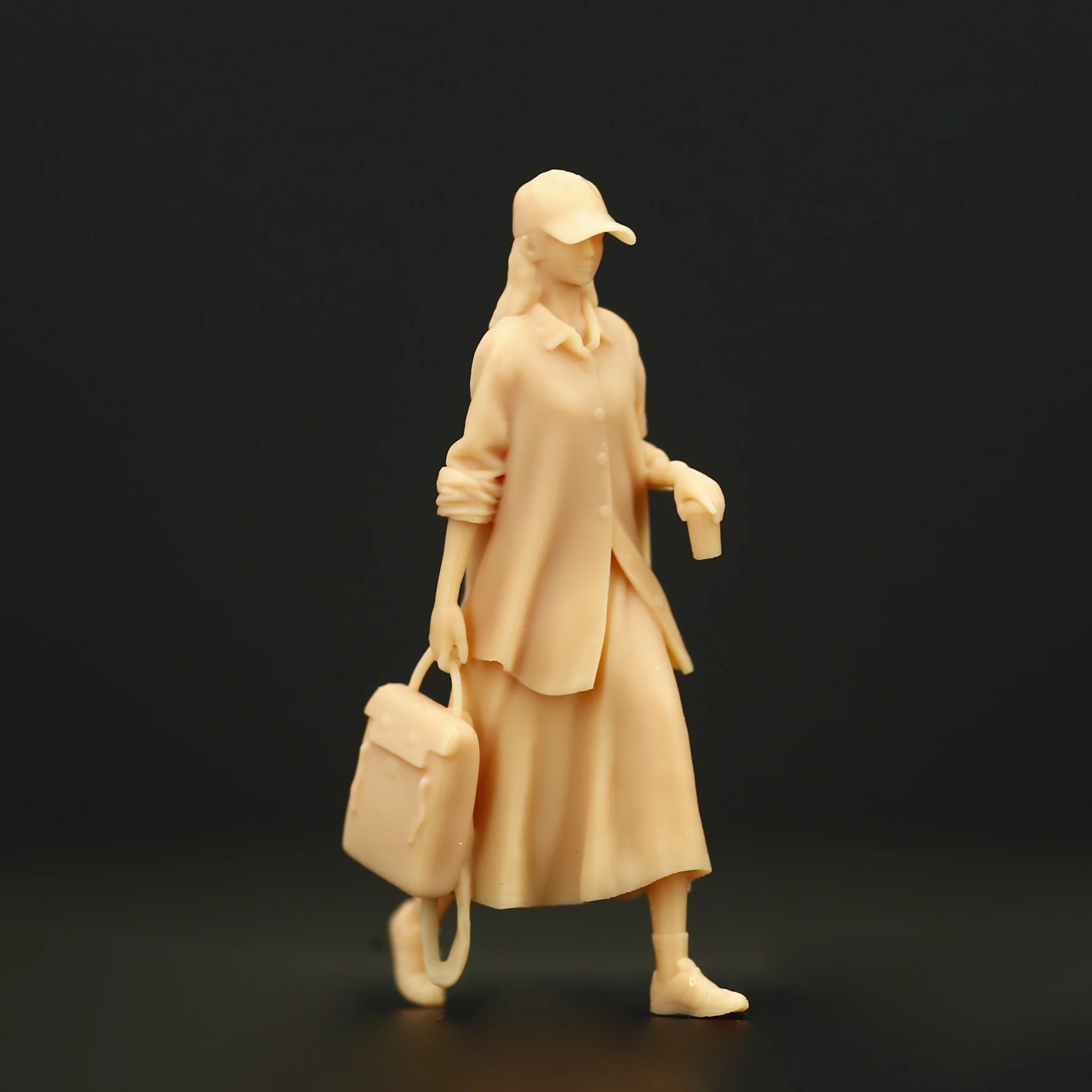 1/64 Figure Fashion Girl Model  3D Printing Resin  Miniature Figures Diorama Minifigures Garge Scenes DIY Craft Toys Collectible
