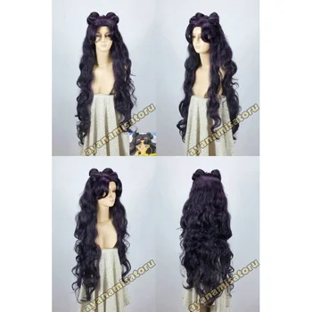 Sailor Moon Luna Artemis Brand New Long Purple Bla Wig Cosplay Party Wig