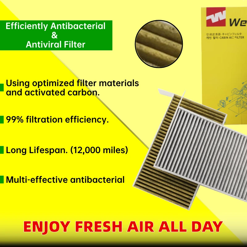 For Kia Pegas 2017-2025 1.4 MPI WESTGUARD Filter Set Activated Carbon Cabin & Air Filter 281134X000 2SF79AQ000 5