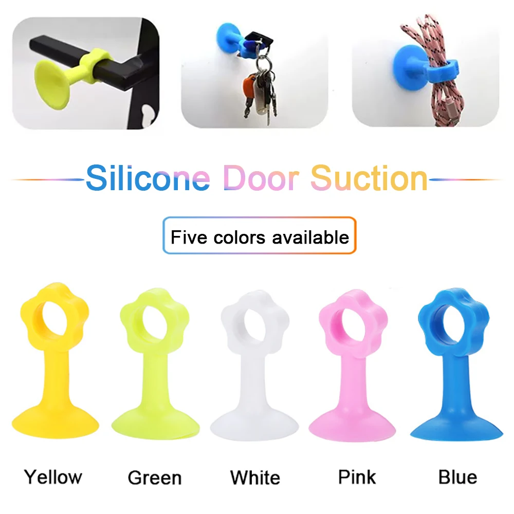 

Silicone Door Suction Door Handle Stopper for Door Wall Protector Door Knob Silencers Anti-Collision Suction Cup Door Bumpers