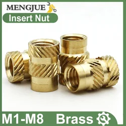 Brass Insert Nut M1 M1.2 M1.4 M1.6 M2 M2.5 M3 M4 M5 M6 M8 Knurled Nutsert Hot Melt Heat Injection Molding Embedded Copper Nuts