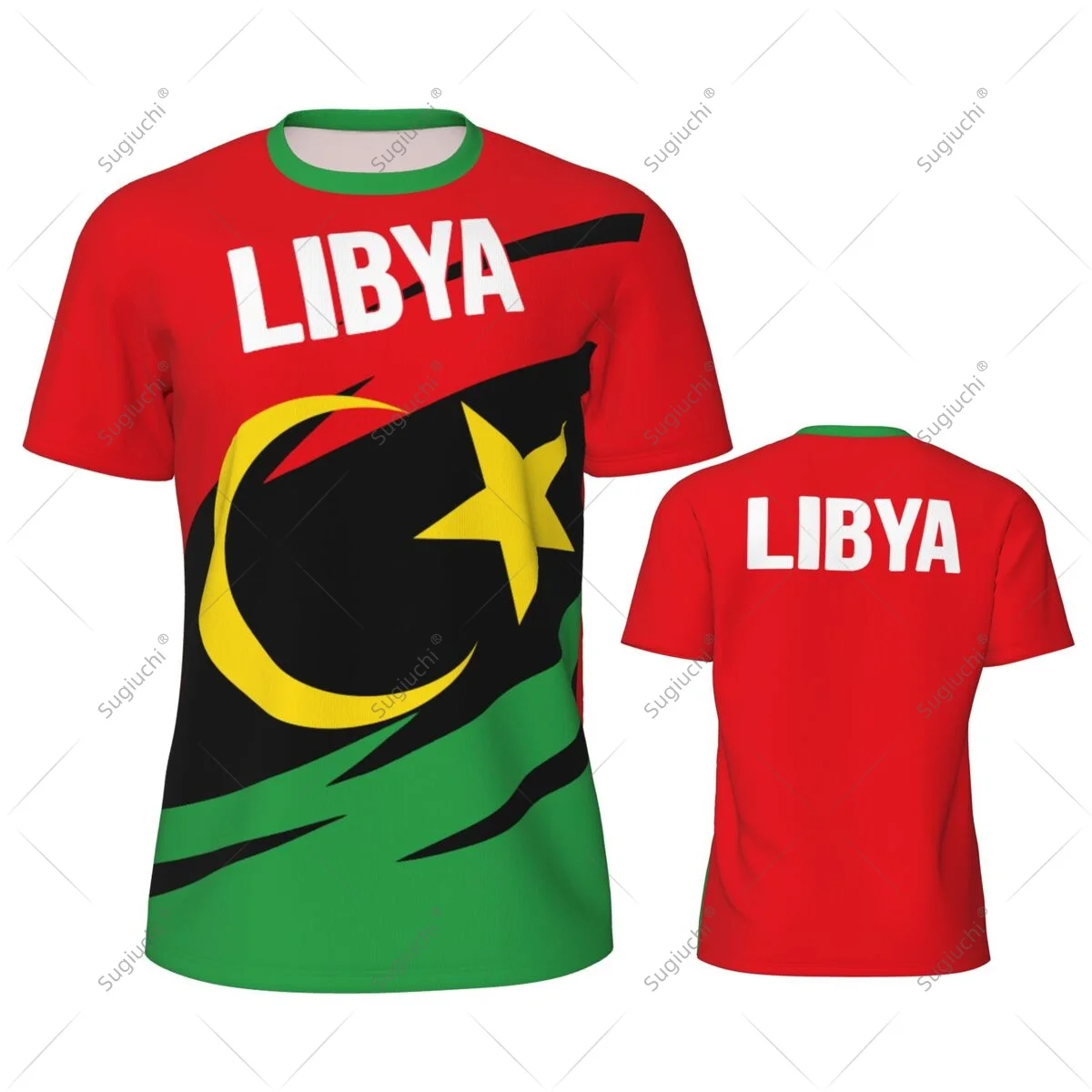 Libya Flag Men Sports T-shirt Women Tees jersey for Soccer Football Running Bike Tennis Fitness Fans