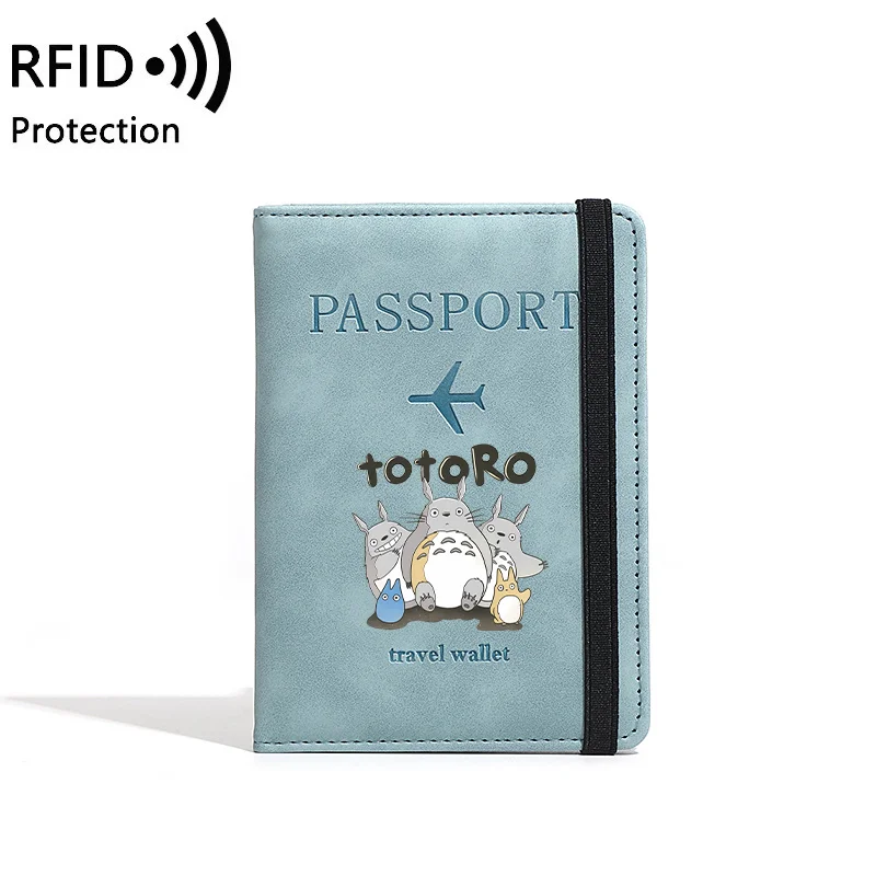 

Totoro Multifunctional Purses Cute Passport Cover Cartoon Anime Pattern Printed Travel Wallets Women Men Fashion Purse Gifts New