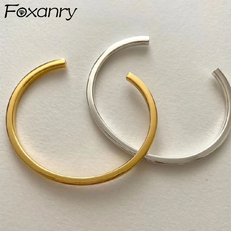 צמיד בולים מינימליסטי לפאוקסיני לנשים זוגות אופנה חדשה יצירתי חלק בעבודת יד גיאומטרית