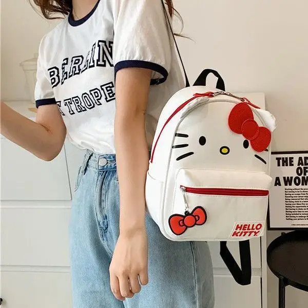 Sanrio Anime Kawaii Hello Kitty Cinnamoroll moja melodia plecak Kuromi torba Crossbody kurierska PU skóra Kawaii plecak studencki