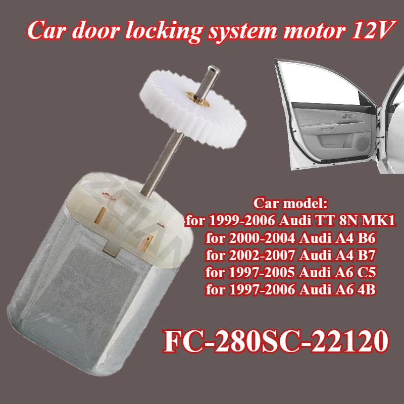 

AZGIANT FC-280SC-22120 car door locking system motor 12V for Audi TT 8N MK1 A4 B6 B7 A6 C5 4B high speed auto replace tool DIY