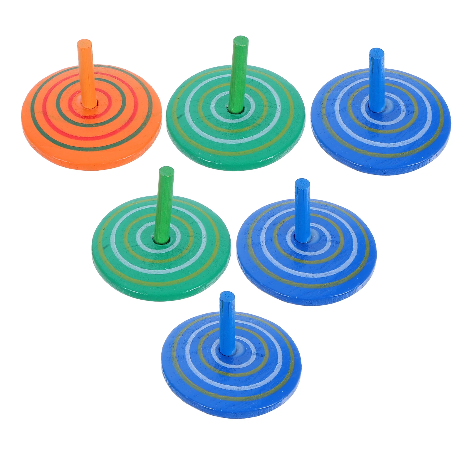 

6 шт. разноцветные деревянные топы для детей, развивающие вращающиеся топы премиум-класса, красочные вращающиеся игры, подарок для снятия стресса
