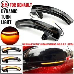 2pcs Side Mirror LED Turn Signal Arrow Light For Renault Megane MK4 IV Talisman 2016-2019 Clio V MK5 2020 2021 Dynamic Blinker