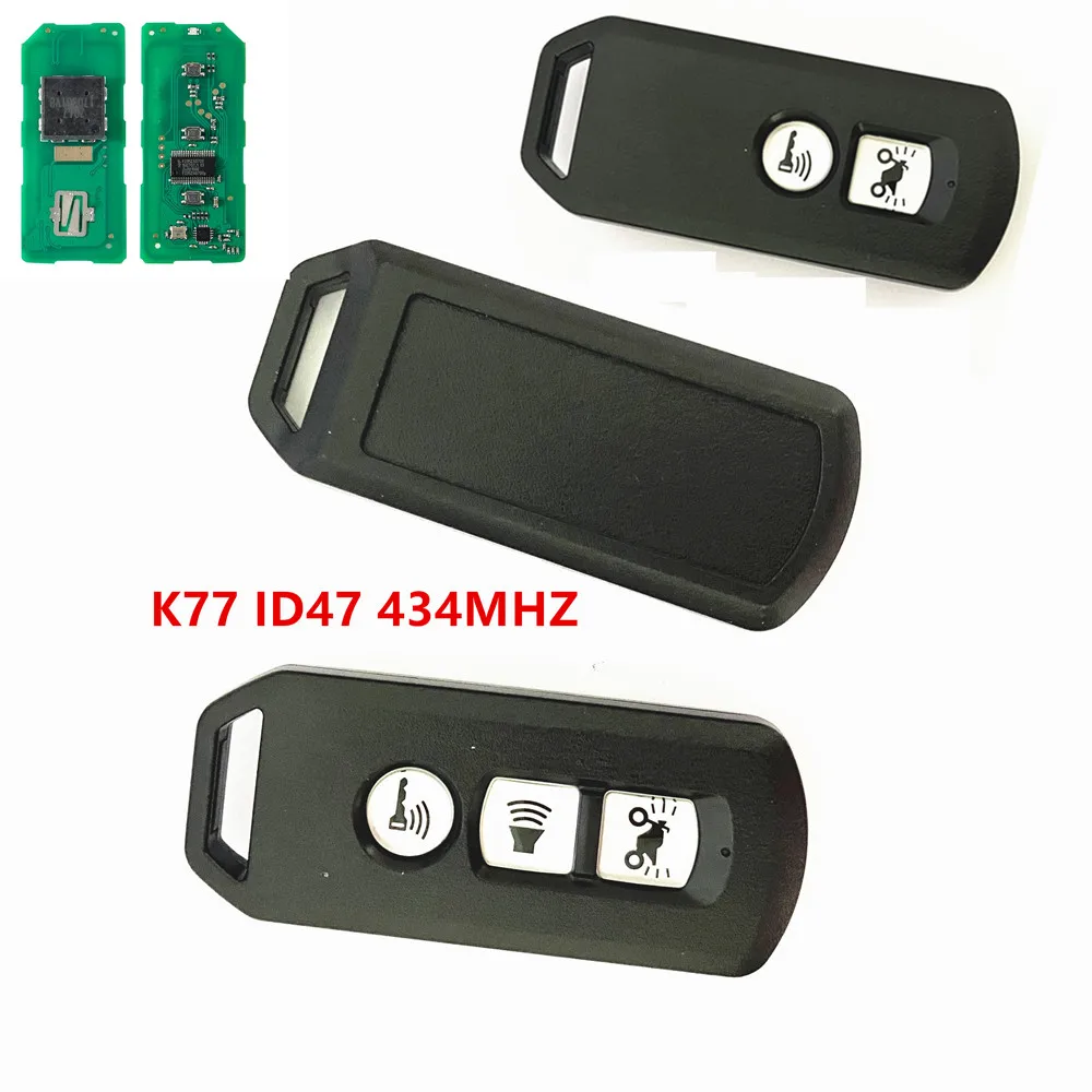 1PCS K77 Motorcycle Remote Key ID47 CHIP 433/434MHz for Honda Motorcycle Scooter K35V3 ADV SH 150 Forza 300 125 PCX150 2018