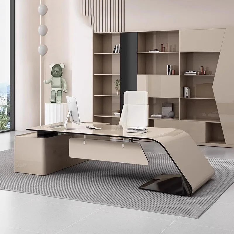 Executive Storage Office Desk Drawers Modern Desktop Makeup Laptop Meeting Office Desk Workflow Tavolo Da Lavoro Furniture HDH