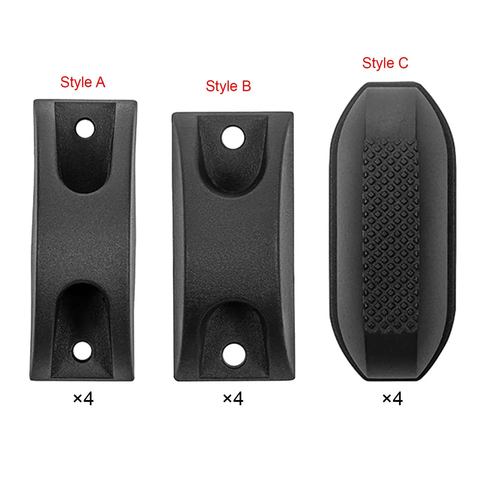 2 Pairs Suitcase Foot Wear Resistant Repair Parts Luggage Bracket Side Feet Black Suitcase Side Feet for Trolley Bag Travel Bags