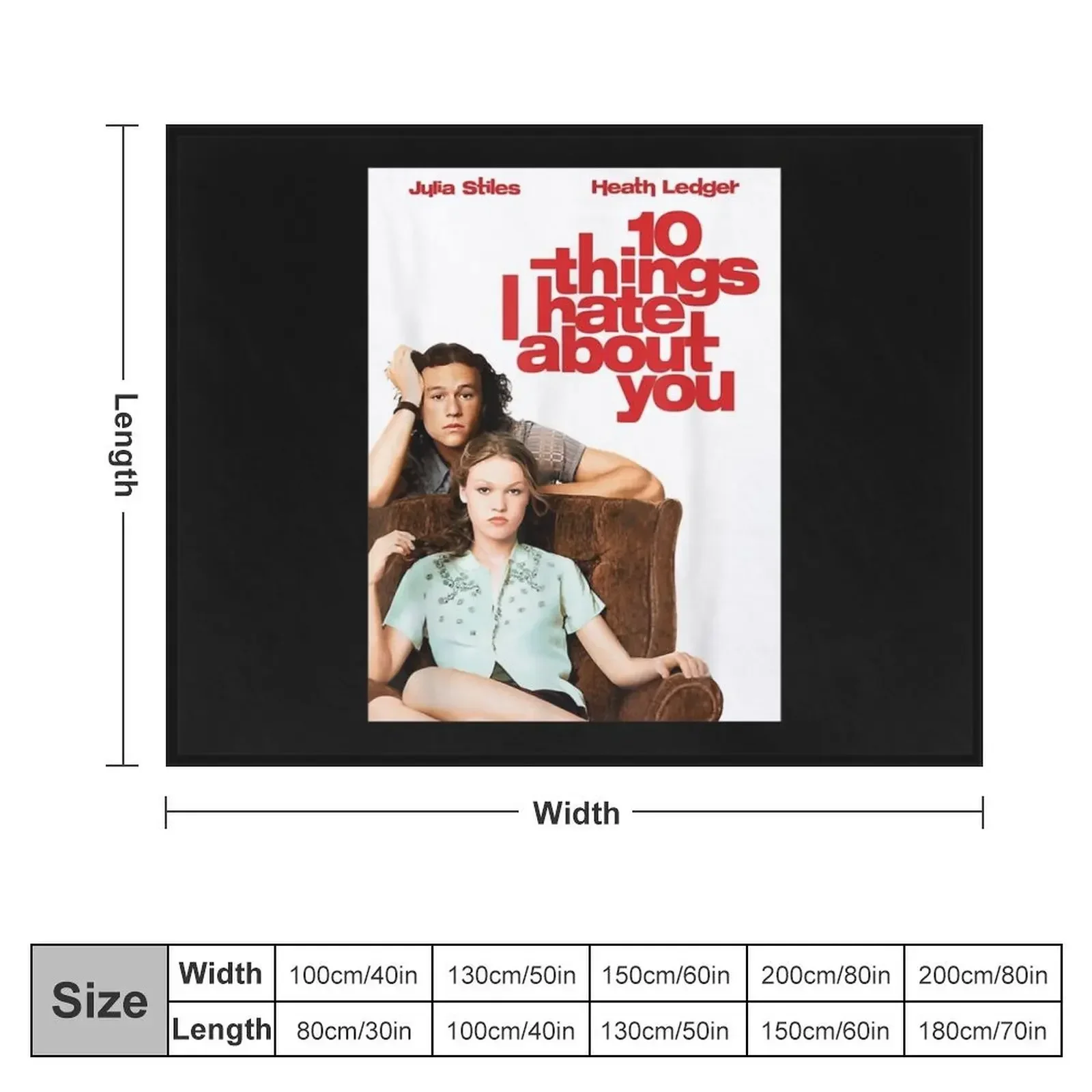 10 things i hate about you love for 10 things i hate about you lovers , best gift Throw Blanket Hairys Luxury Thicken Blankets