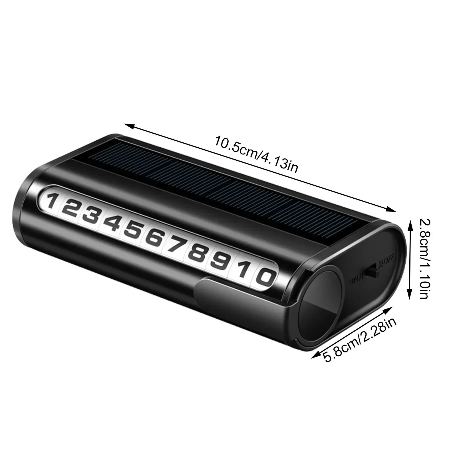 شحن بالطاقة الشمسية لوحة رقم وقوف السيارات مضيئة بطاقة ركن السيارة توقف مؤقت بطاقة رقم الهاتف لملحقات تزيين السيارة #5