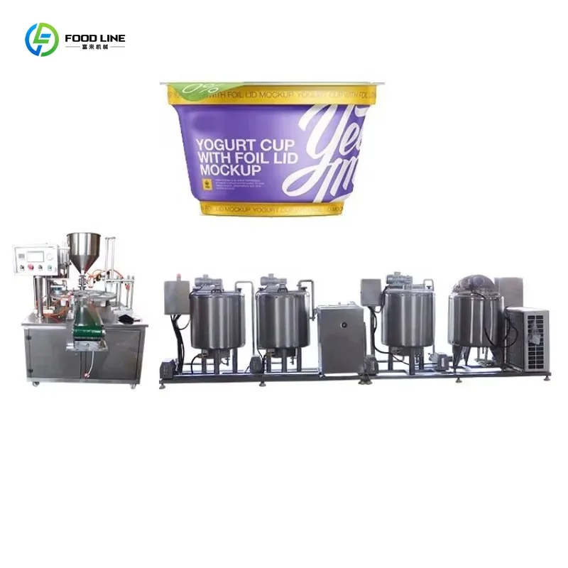 Small Automatic Yogurt Production Line SUS304 Dairy Processing Equipment For Mini Workshop