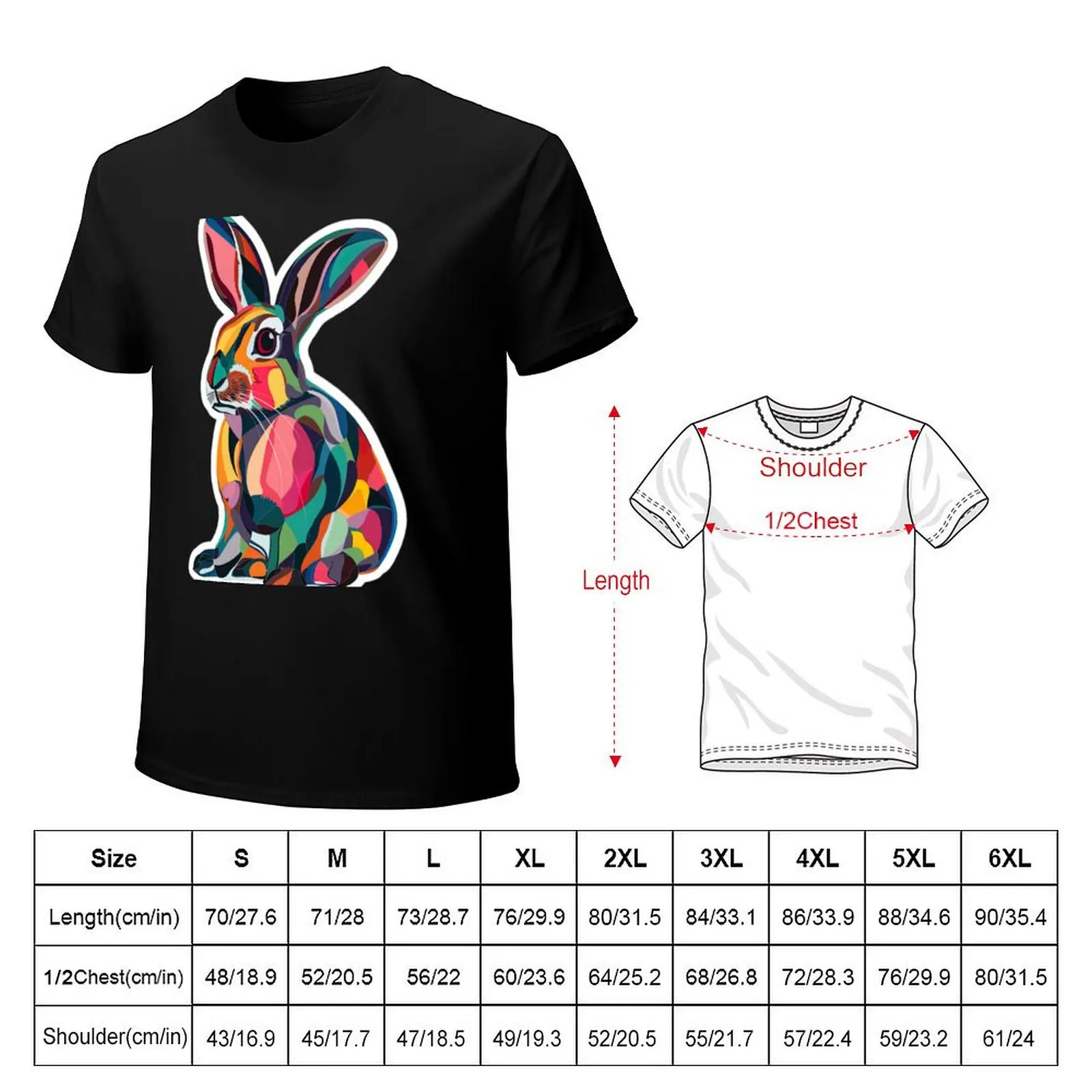 Abstract Rabbit Vector T-Shirt man t shirts high quality luxury brand T-Shirt