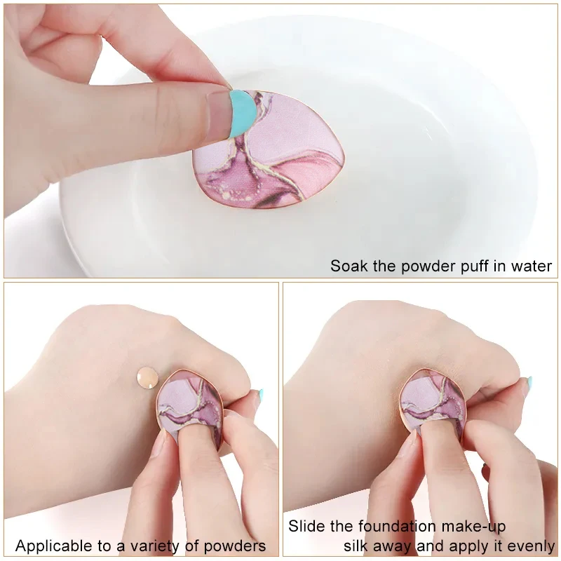 20 ชิ้น Mini Finger Puff แต่งหน้าฟองน้ําชุด Air Cushion เครื่องสําอางค์พัฟ Wet & Dry BB ครีม Applicator คอนซีลเลอร์ Foundation พัฟ