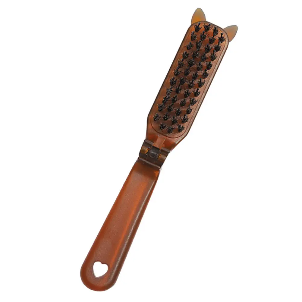 Folding Hair Brush Portable Compact Styling Comb with Scalp Massage Function for Home Salon Travel Use Foldable Pocket Hairbrush