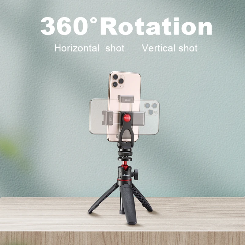 ULANZI ST-10 360หมุนโลหะผู้ถือขาตั้งกล้องรองเท้าเย็นสำหรับ Mic Light Canon กล้อง Nikon Sony DSLR สมาร์ทโฟน