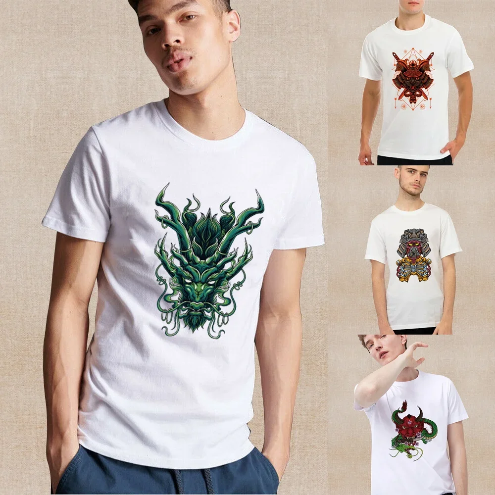 

2024 New Monster Print T Shirt Clothing Trend Clothes Men Short Sleeve Summer O-neck Casual Tee Commuter Top Pullover Streetwear