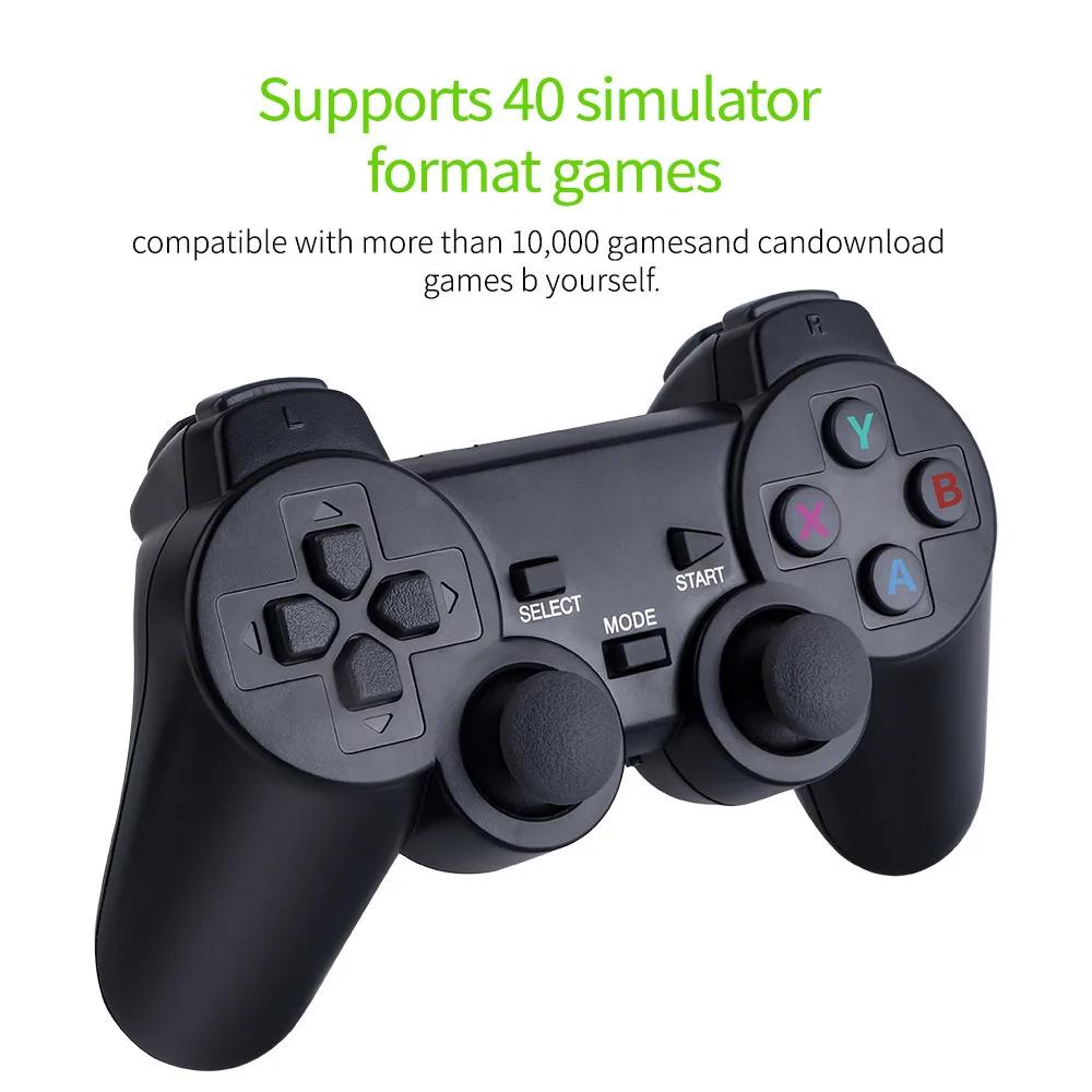 M8 Video Game Console 2.4G Double Wireless Controller 64G 4K Game Stick Built-in 14000 Retro Games for PS1/GBA Boy Birthday Gift