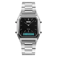 Reloj SKMEI con pantalla Dual para hombre, cronógrafo deportivo Digital de doble horario, reloj masculino resistente al agua, relojes de pulsera de cuarzo, reloj Masculino