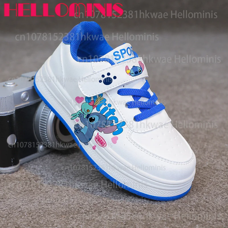 

Popular Stitch Children Sneakers Baby Boys Girls Interesting Design Printing Lace Up Blue New Model Color Scheme Shoes Mini Size