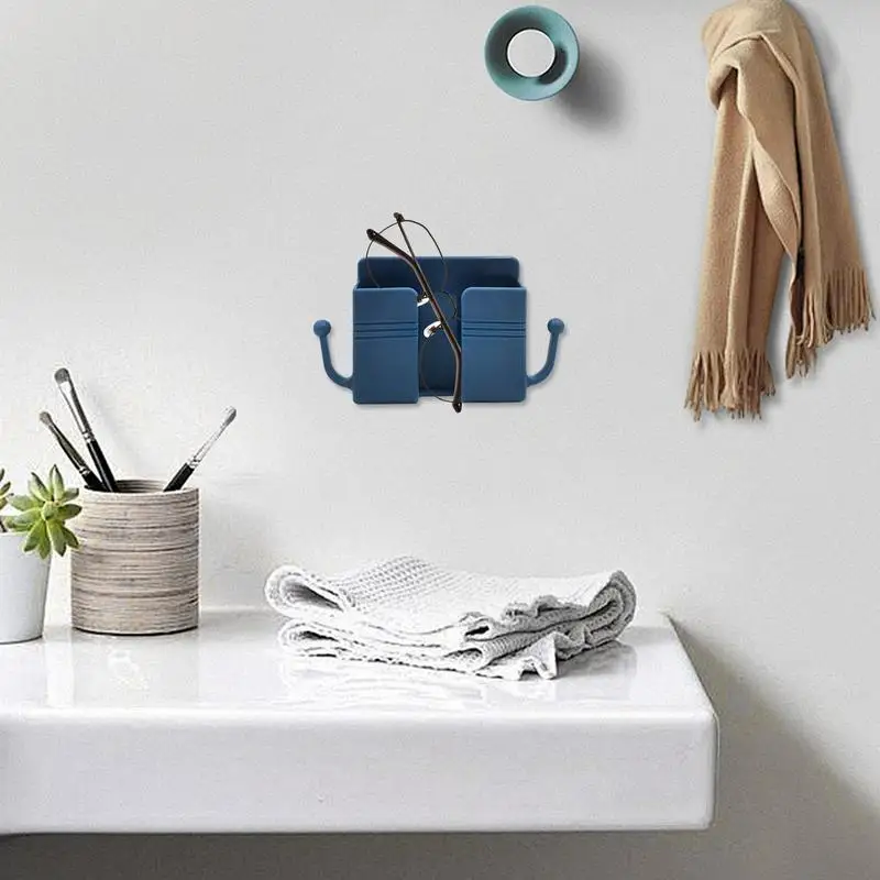 Supporto per telefono con montaggio a parete con ganci supporto da parete autoadesivo telefoni cellulari e accessori telefono con staffa per cellulare multifunzionale