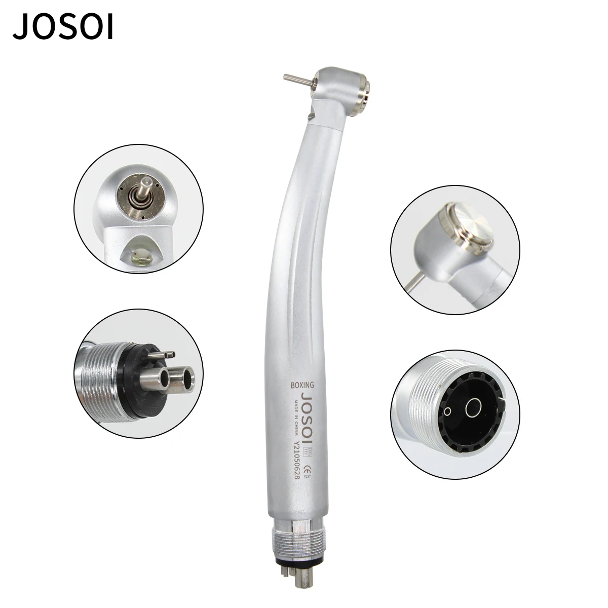 Dental LED High Speed Handpiece 2/4 Hole Standard Head Air Turbine E-Generator Ceramic Bearing Dentist Tips Triple Water Spray