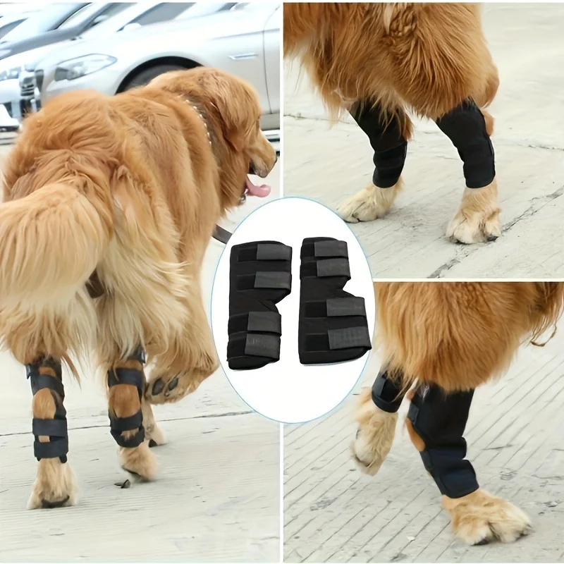 2pcs Pet Dog Leg Sleeves, Knee Pads, Elbow Leg Sleeves, Anti-Licking Sleeves, Feet Protector, Magic Strap Dog Knee Pads