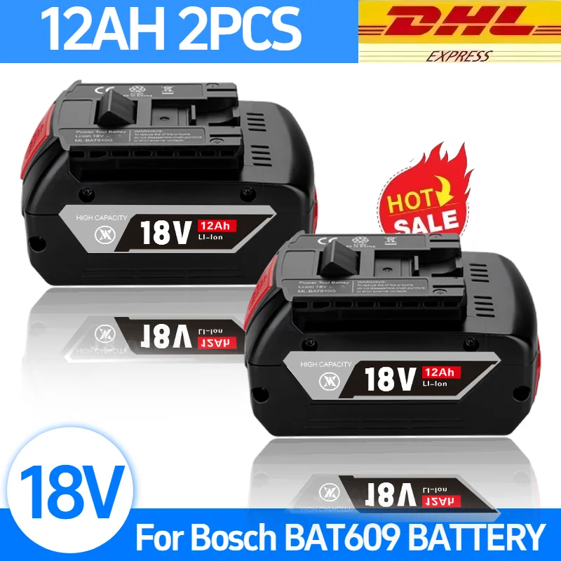 

For Bosch 18V battery 12.0Ah power tool battery, replace Bosch BAT620 BAT622 BAT622G long-range high-power battery