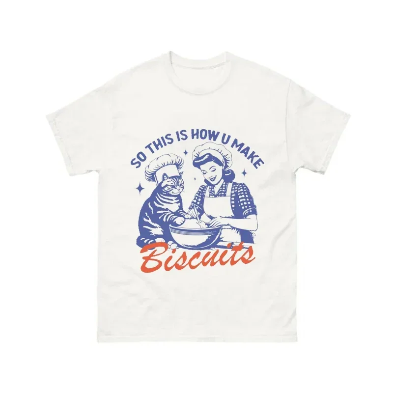 كنزة رياضية نسائية كلاسيكية ، قميص مخبوزات مضحك ، لذلك هذا هو كيف تصنع البسكويت ، كنزة قطة كلاسيكية