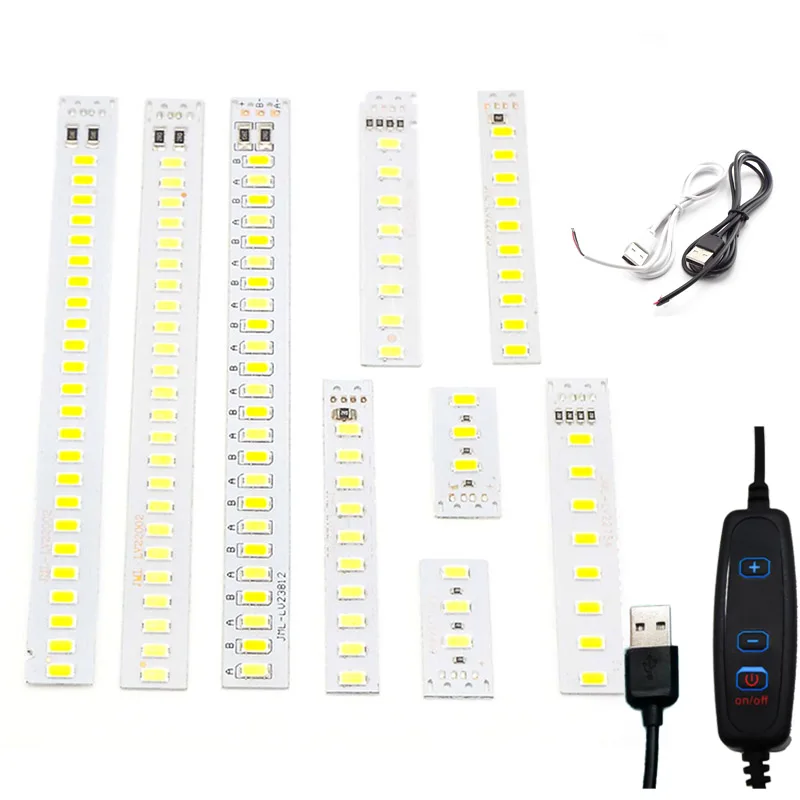 4W 5W 12W อะไหล่แหล่งไฟ LED DC 5V USB LED หรี่แสงได้ลูกปัดสีขาวอบอุ่นพื้นผิว lampu tidur SMD DIY หลอดไฟ K5